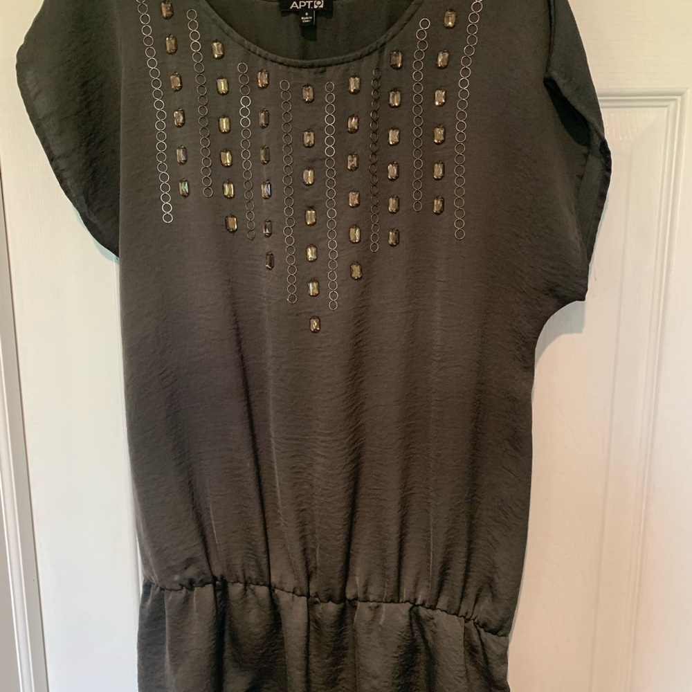 Light weight.  Silky feel with embellished jewels